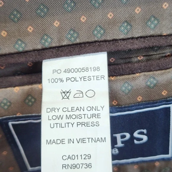 Chaps Sport Coat Blazer Mens Size 50R Brown Faux Suede‎ Formal Pockets Office - Picture 11 of 12